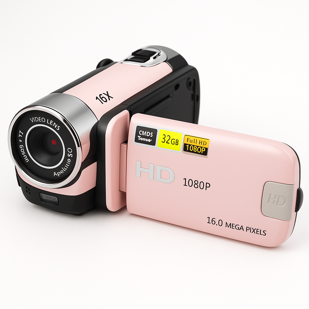 كاميرا رقمية بدقة 16 ميجابكسل، تقريب 16X، كاميرا فيديو 1080 بكسل