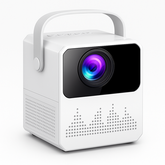 جهاز عرض محمول عالي الدقة 1080 بكسل، جهاز عرض صغير محمول للمنزل، جهاز عرض 4K 6000 لومن