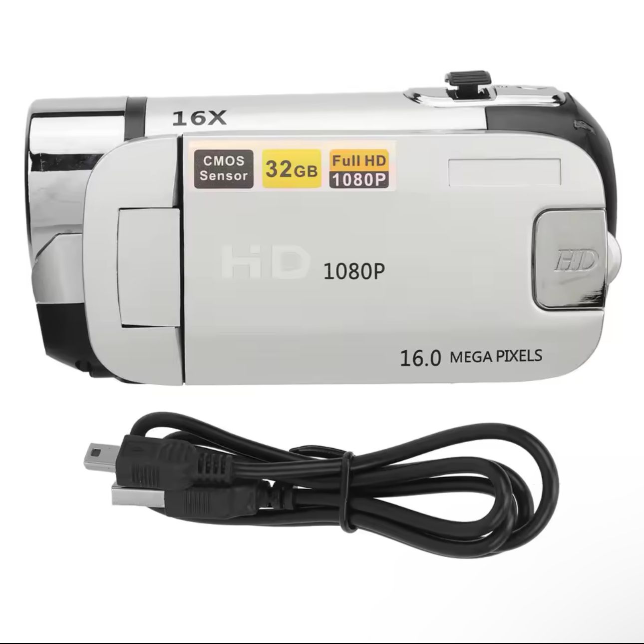 كاميرا رقمية بدقة 16 ميجابكسل، تقريب 16X، كاميرا فيديو 1080 بكسل